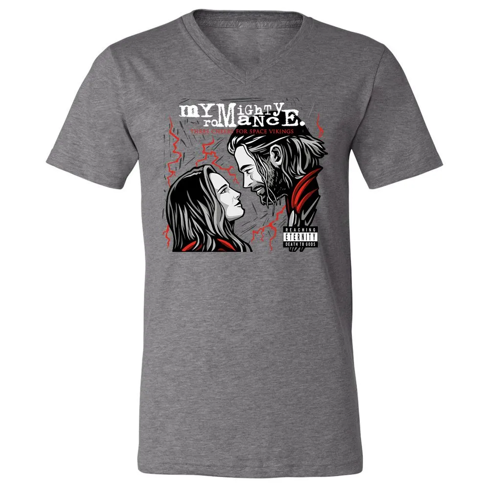 Unisex V-Neck T-Shirt - 6XA4SUT5 - Deep Heather - 13