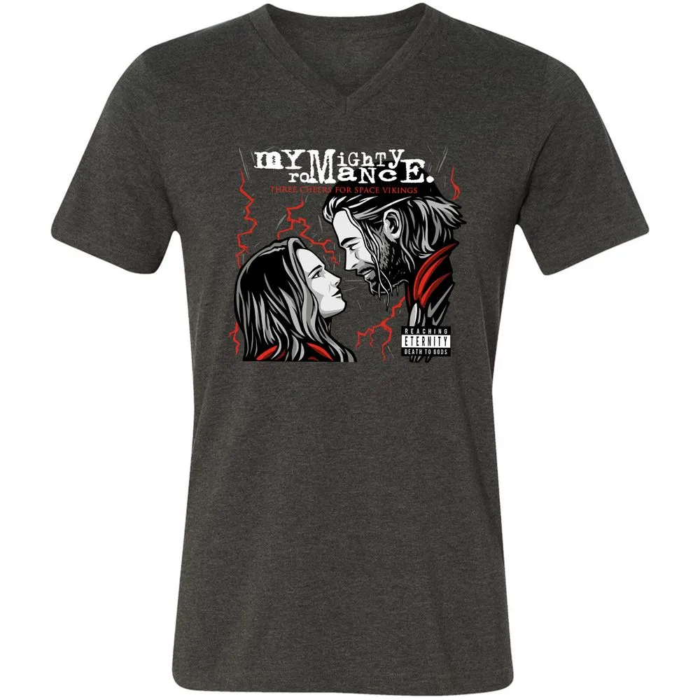 Unisex V-Neck T-Shirt - 6XA4SUT5 - Dark Grey Heather - 8