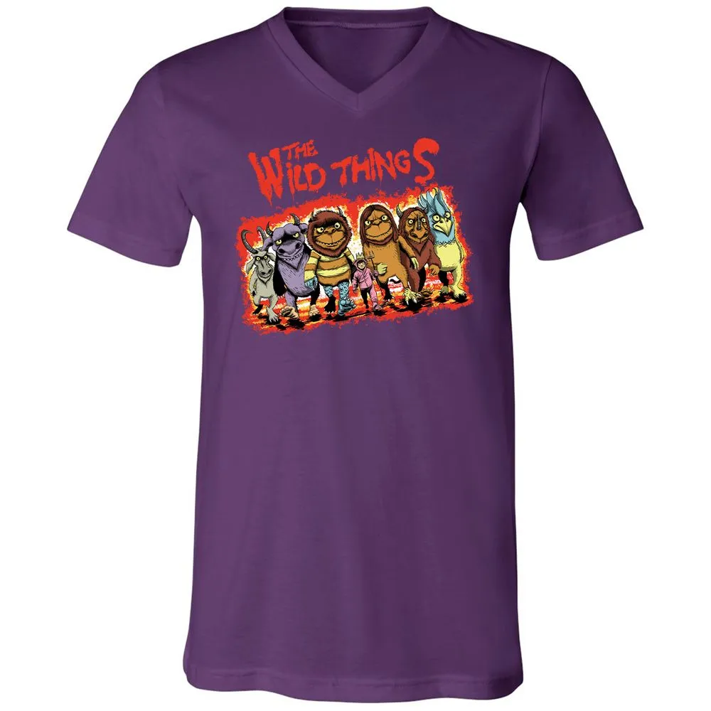 Unisex V-Neck T-Shirt - 9BBMXRZX - Team Purple - 9