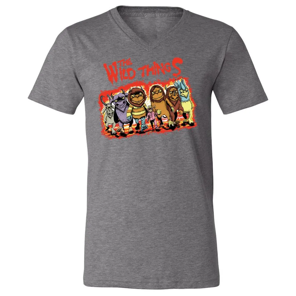 Unisex V-Neck T-Shirt - 9BBMXRZX - Deep Heather - 13