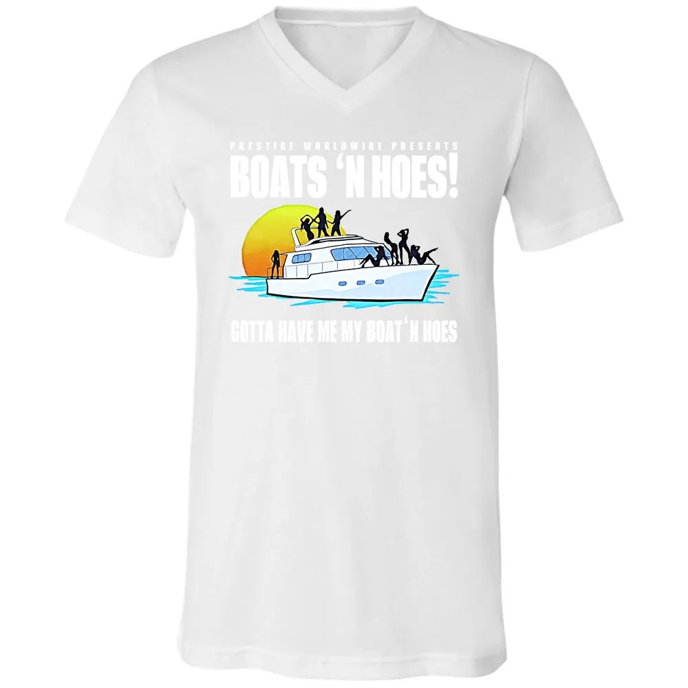 Unisex V-Neck T-Shirt - HXM7CUDL - White - 5