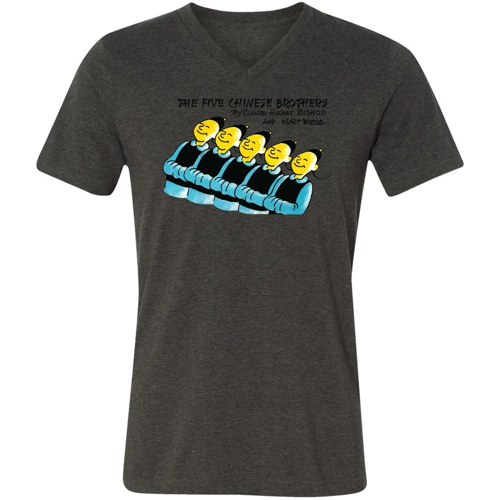 Unisex V-Neck T-Shirt - AMZ1GJRB - Dark Grey Heather - 8