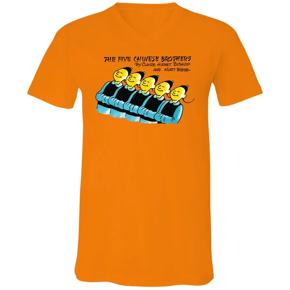 Unisex V-Neck T-Shirt - AMZ1GJRB - Orange - 11