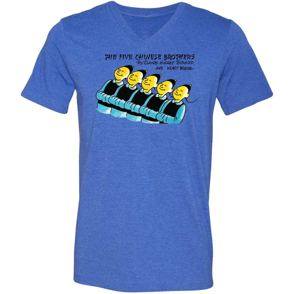 Unisex V-Neck T-Shirt - AMZ1GJRB - Heather True Royal - 14