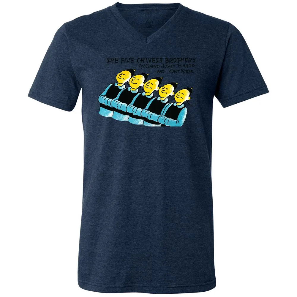 Unisex V-Neck T-Shirt - AMZ1GJRB - Heather Navy - 15