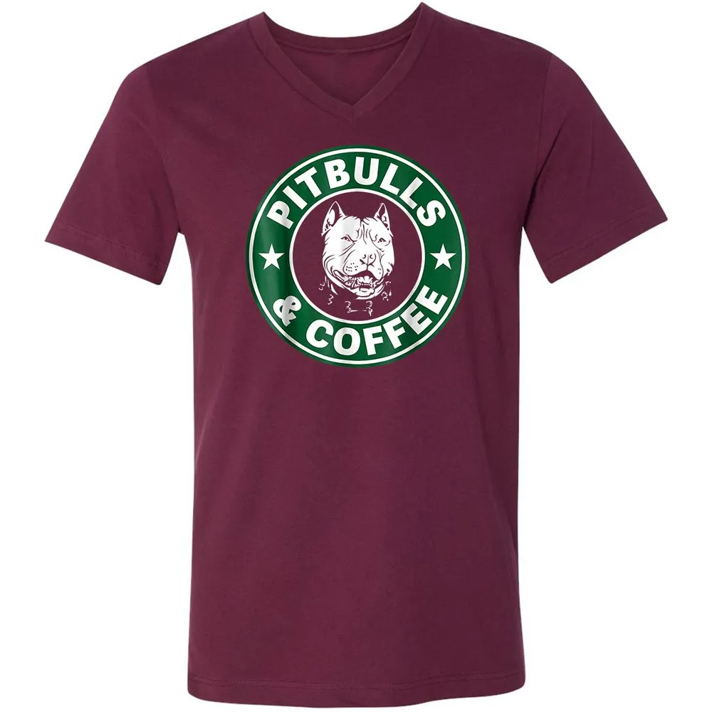 Unisex V-Neck T-Shirt - 1EYWJ7N8 - Maroon - 6