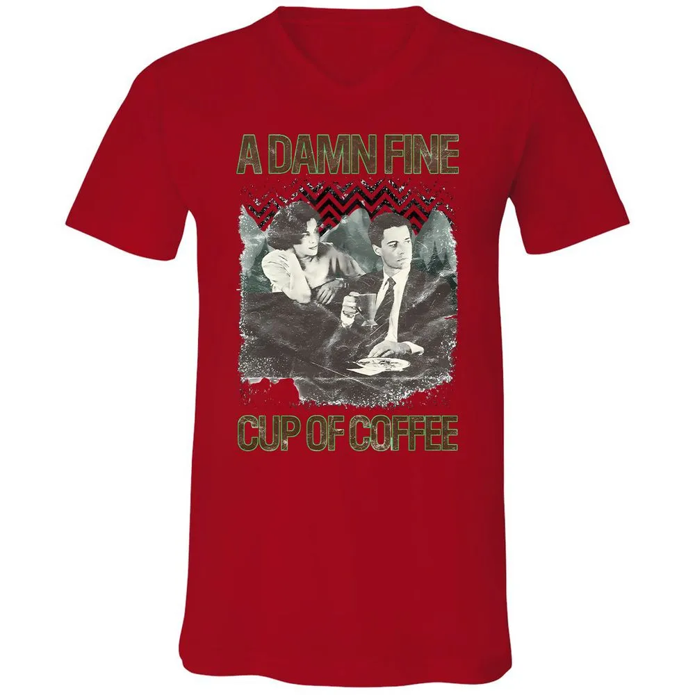 Unisex V-Neck T-Shirt - NFF1TDD7 - Red - 3