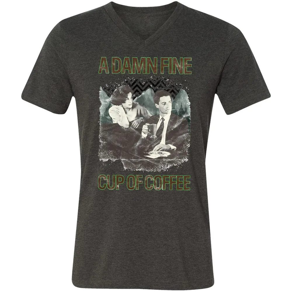 Unisex V-Neck T-Shirt - NFF1TDD7 - Dark Grey Heather - 8