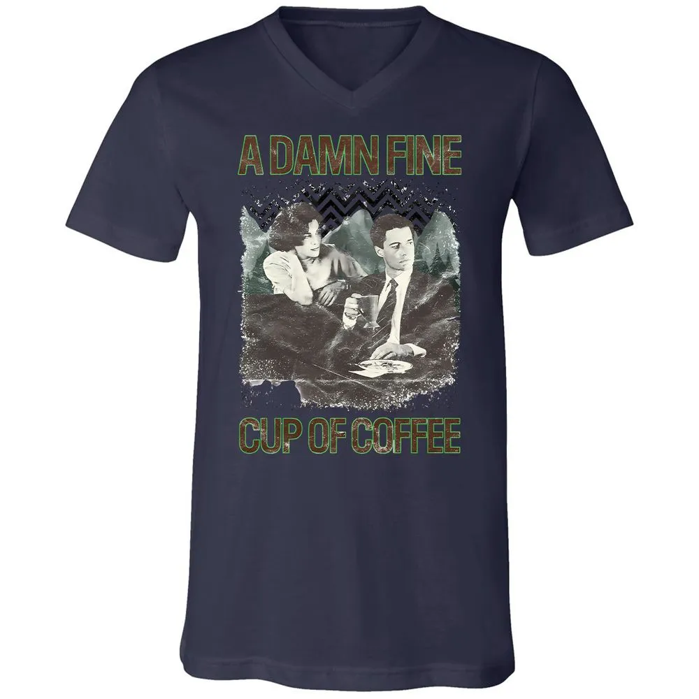 Unisex V-Neck T-Shirt - NFF1TDD7 - Navy - 9
