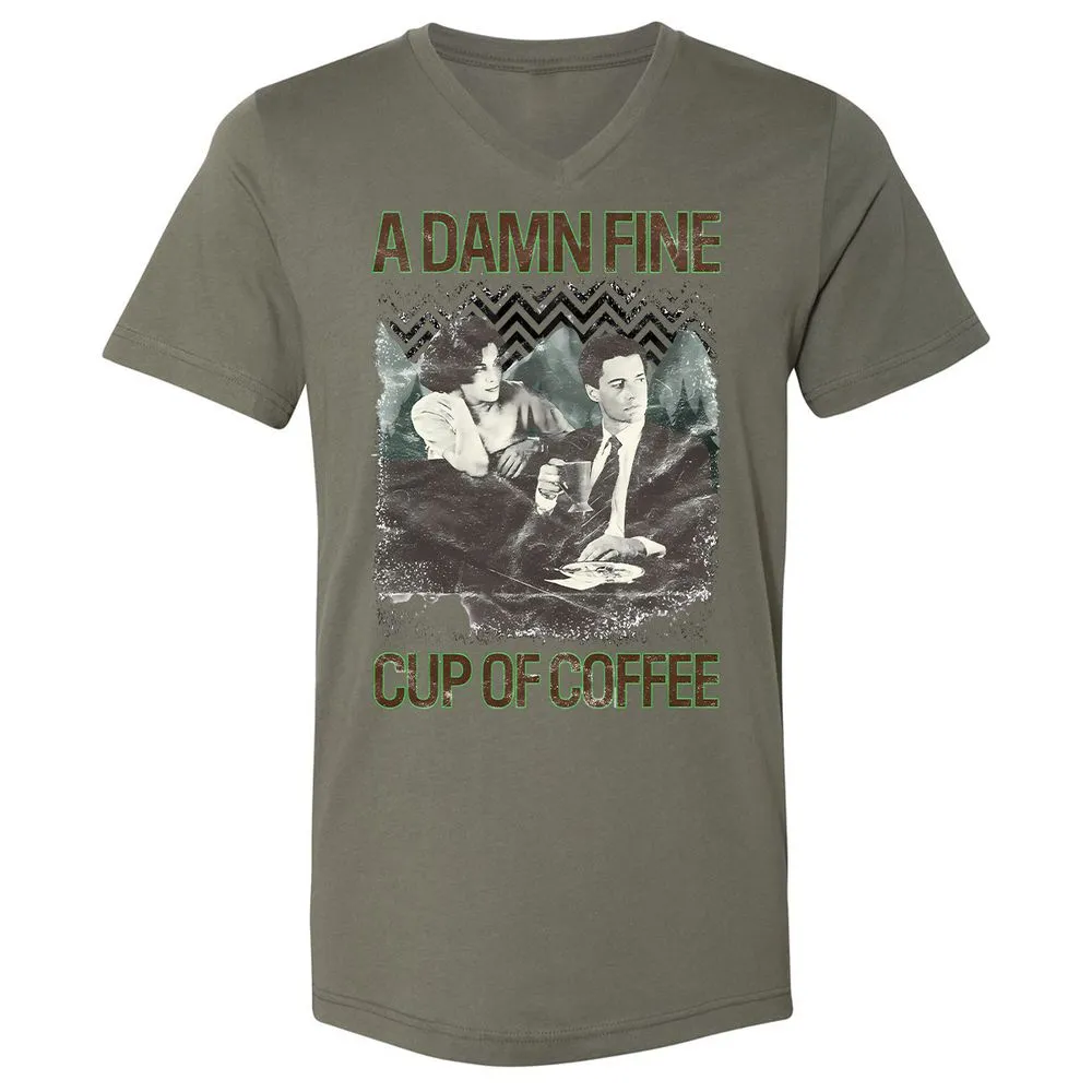 Unisex V-Neck T-Shirt - NFF1TDD7 - Military Green - 10