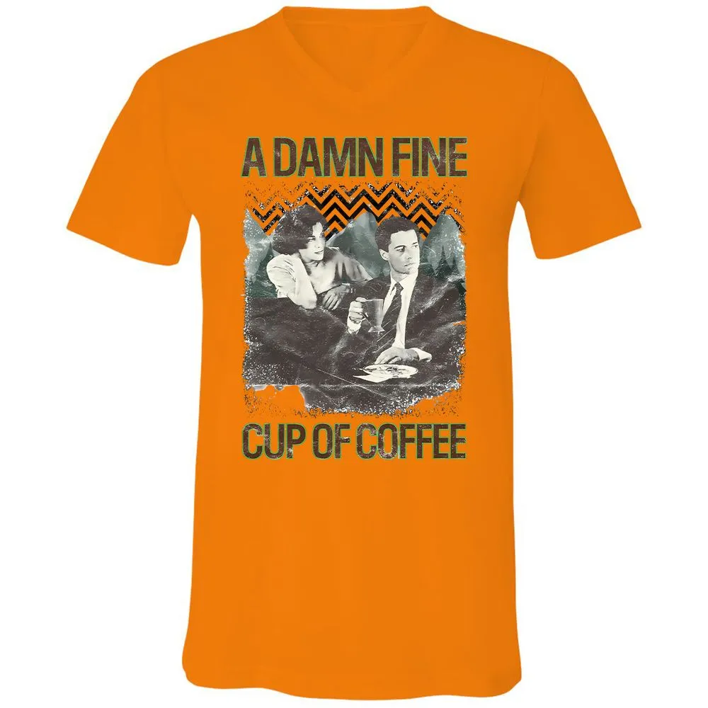 Unisex V-Neck T-Shirt - NFF1TDD7 - Orange - 11