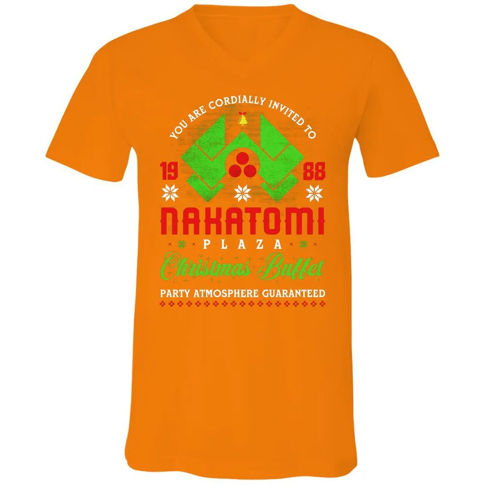 Unisex V-Neck T-Shirt - VSJDBJVV - Orange - 11