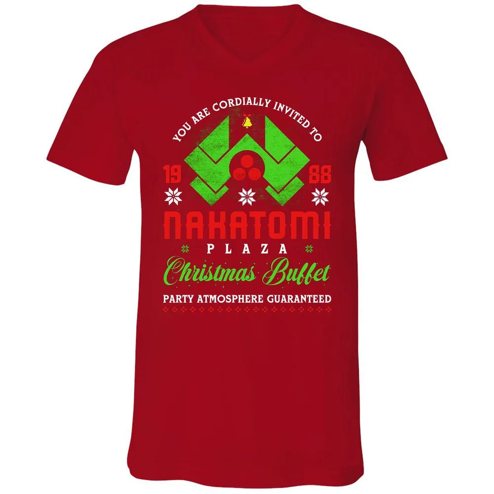Unisex V-Neck T-Shirt - VSJDBJVV - Red - 3