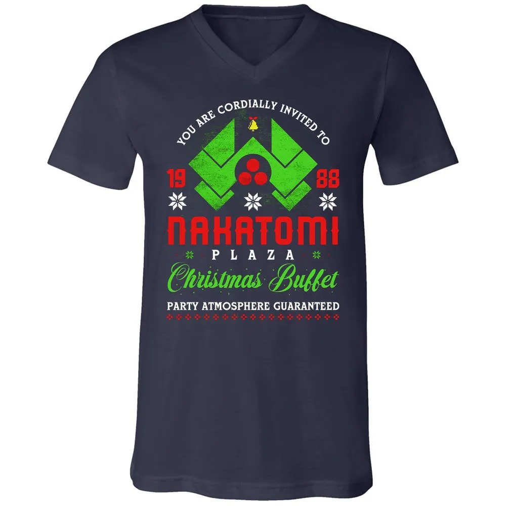 Unisex V-Neck T-Shirt - VSJDBJVV - Navy - 2