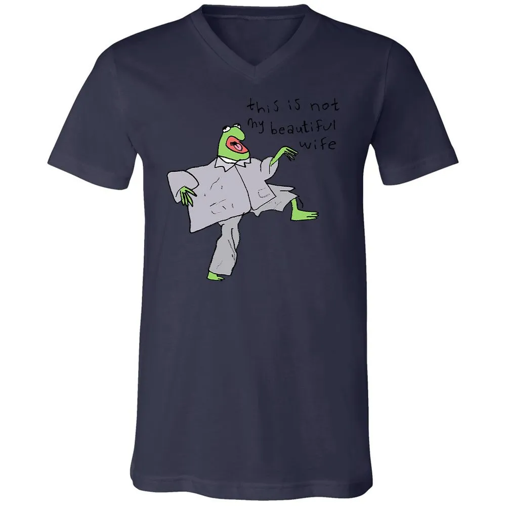 Unisex V-Neck T-Shirt - GYE5PLEM - Navy - 9