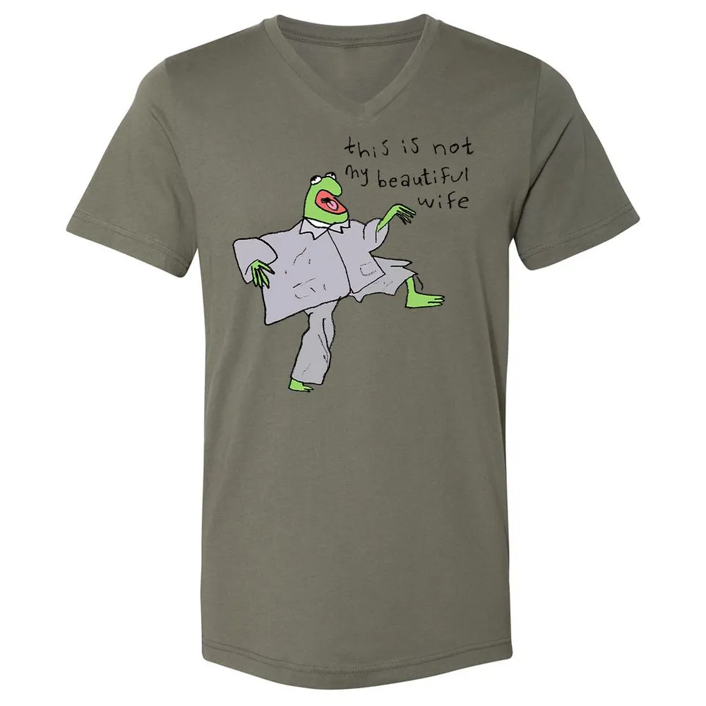 Unisex V-Neck T-Shirt - GYE5PLEM - Military Green - 10