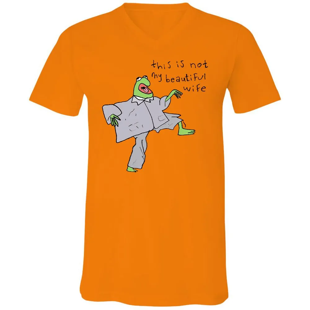 Unisex V-Neck T-Shirt - GYE5PLEM - Orange - 11