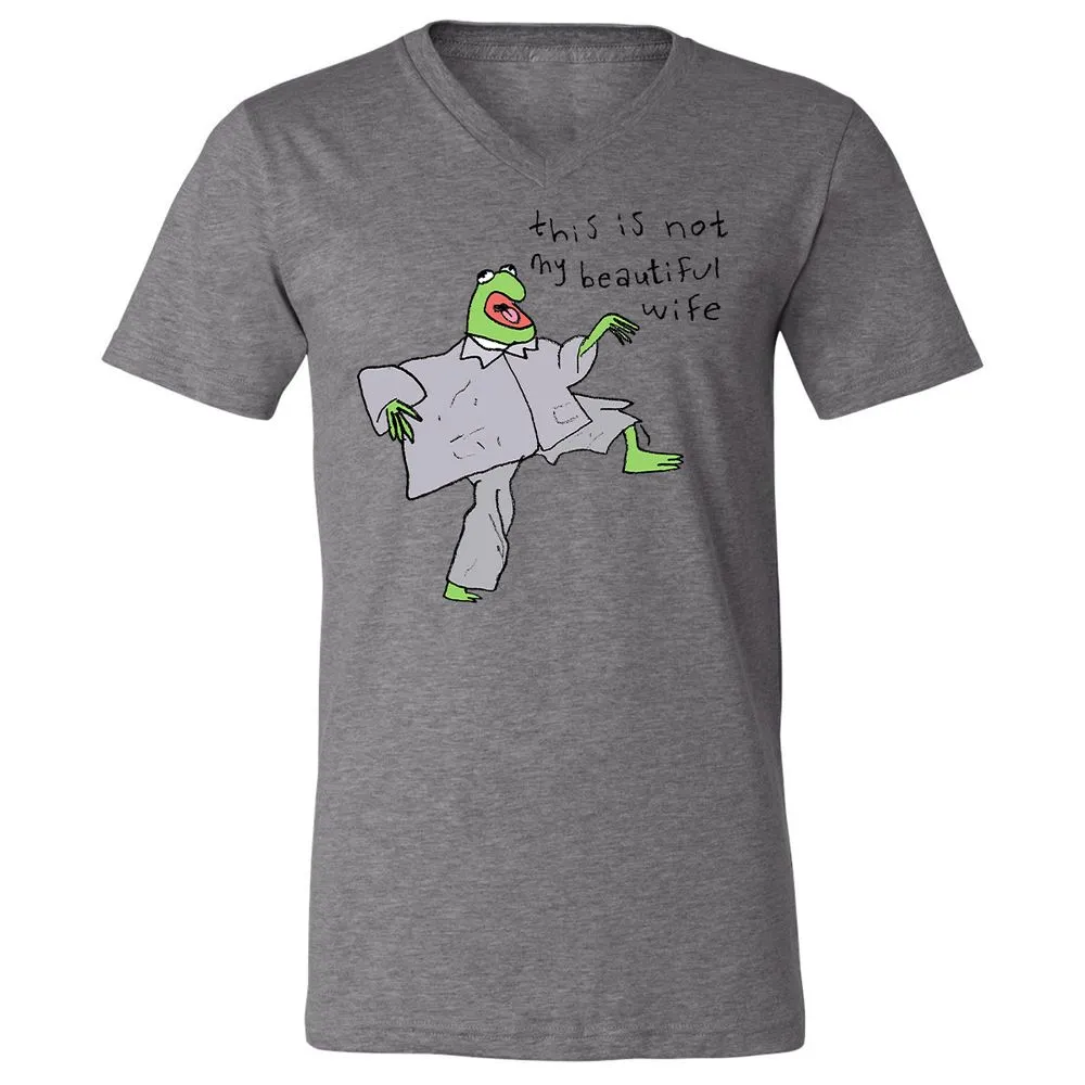 Unisex V-Neck T-Shirt - GYE5PLEM - Deep Heather - 13