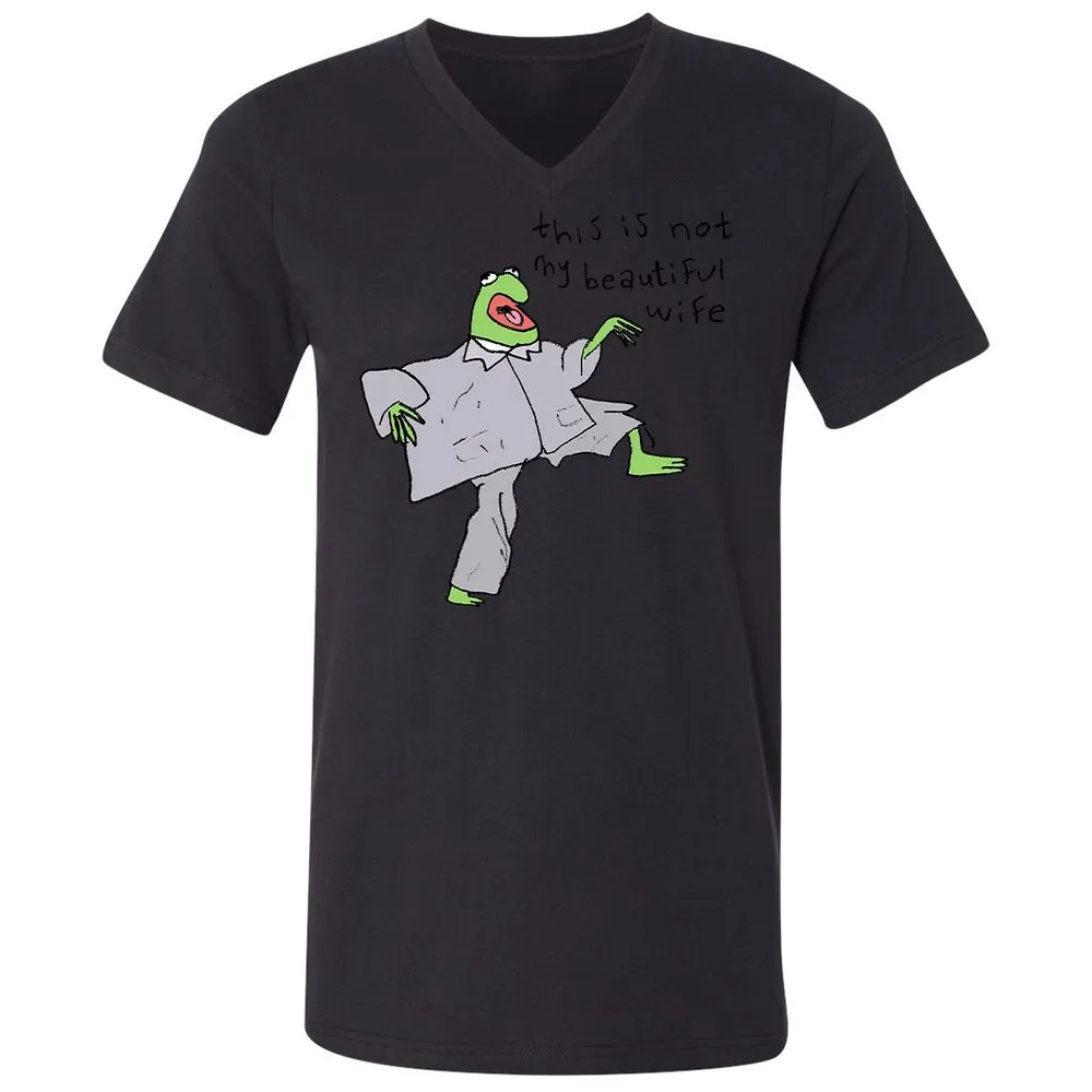 Unisex V-Neck T-Shirt - GYE5PLEM - Black - 16
