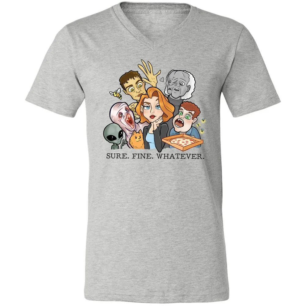Unisex V-Neck T-Shirt - UX5LTVTW - Athletic Heather - 7