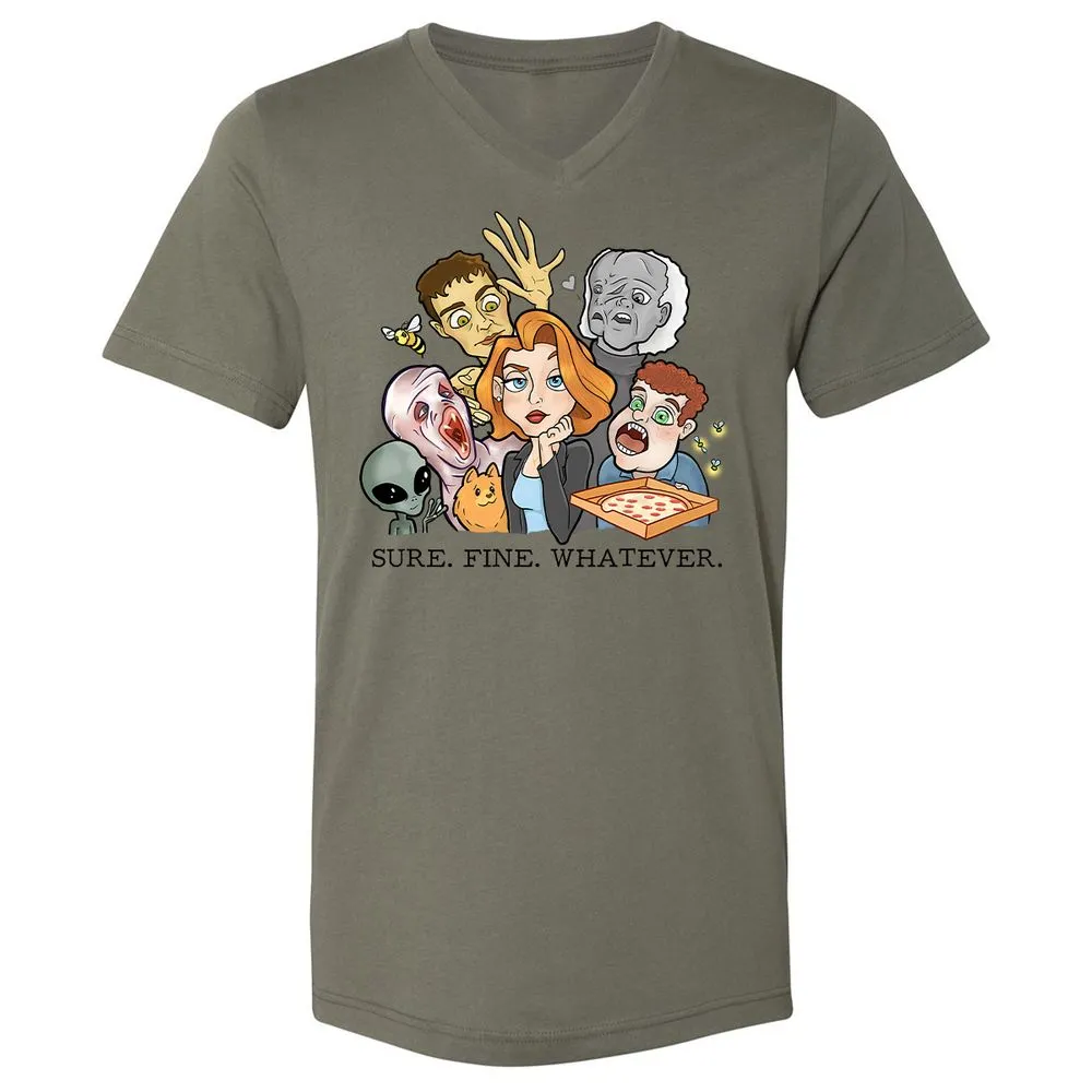 Unisex V-Neck T-Shirt - UX5LTVTW - Military Green - 10