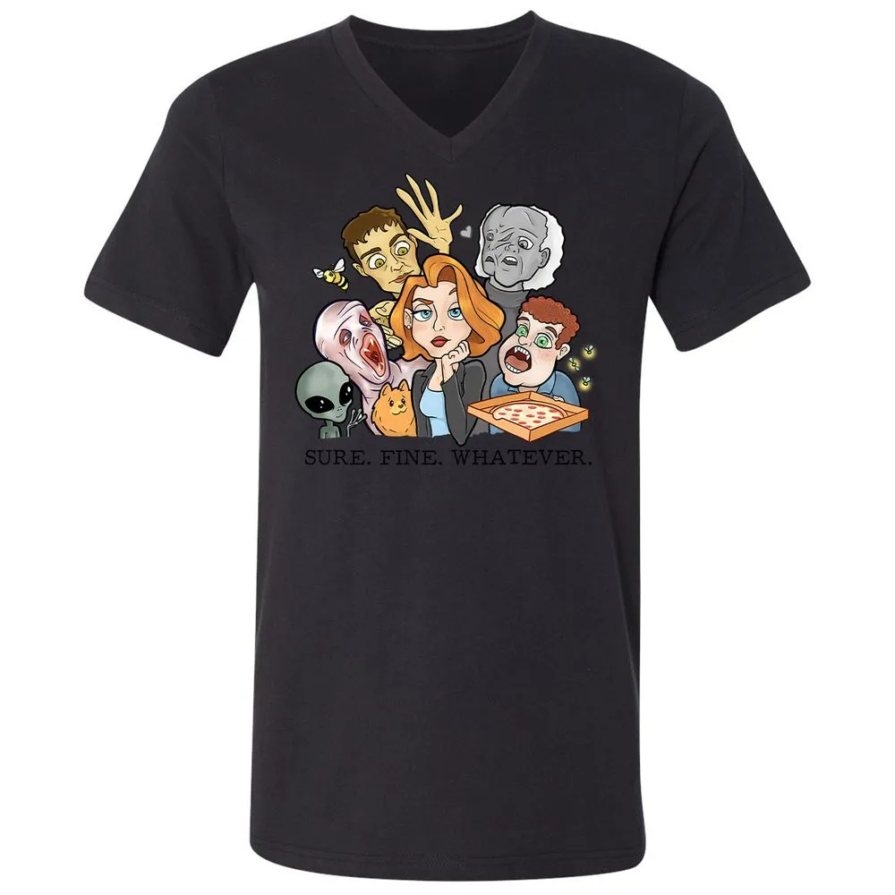 Unisex V-Neck T-Shirt - UX5LTVTW - Black - 16
