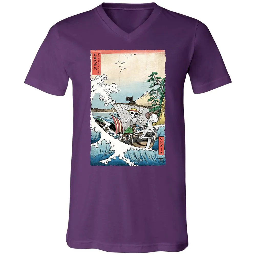 Unisex V-Neck T-Shirt - Q9USZXED - Team Purple - 9