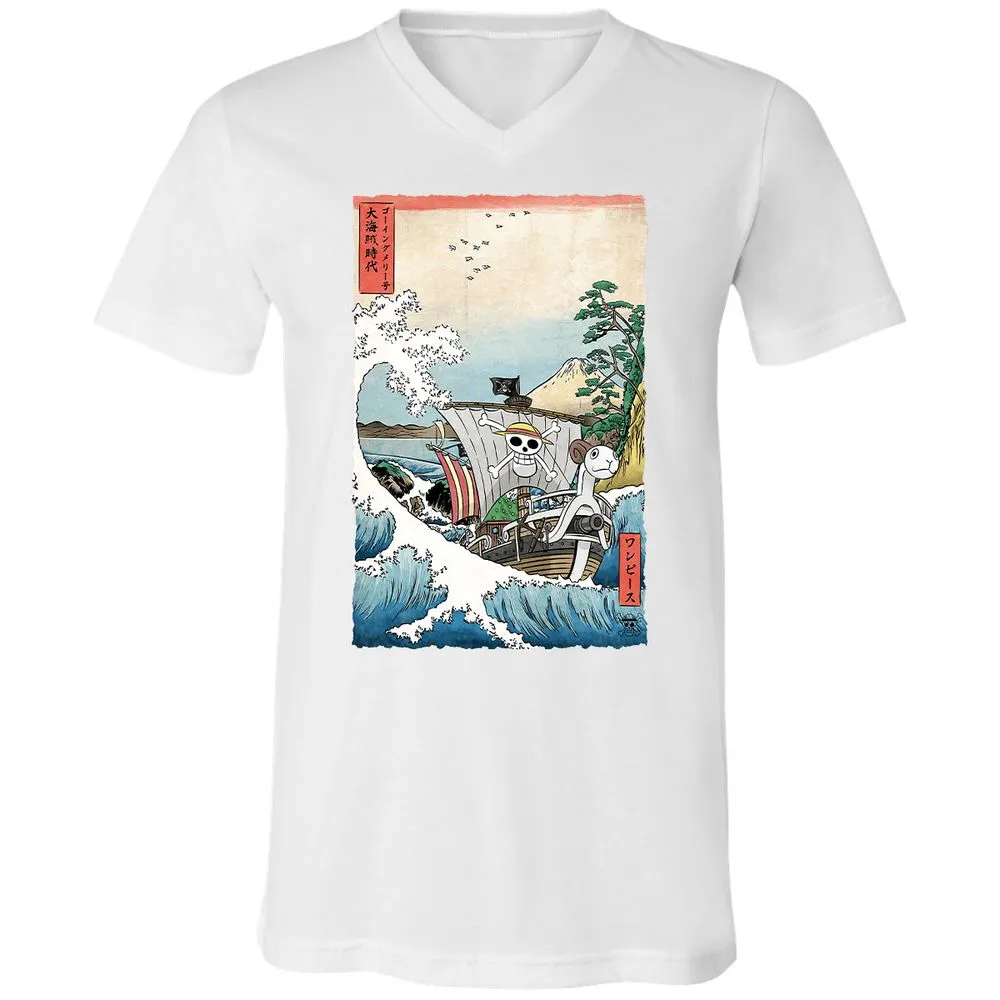 Unisex V-Neck T-Shirt - Q9USZXED - White - 5