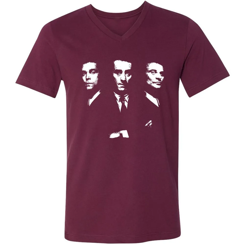 Unisex V-Neck T-Shirt - R2CABGAG - Maroon - 6