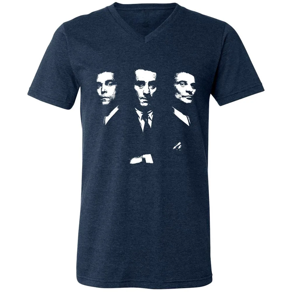 Unisex V-Neck T-Shirt - R2CABGAG - Heather Navy - 15