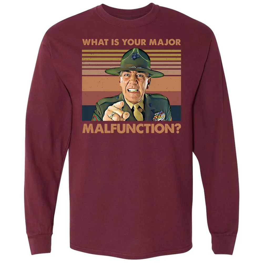Long Sleeve T-Shirt - XVY23QBU - Maroon - 11
