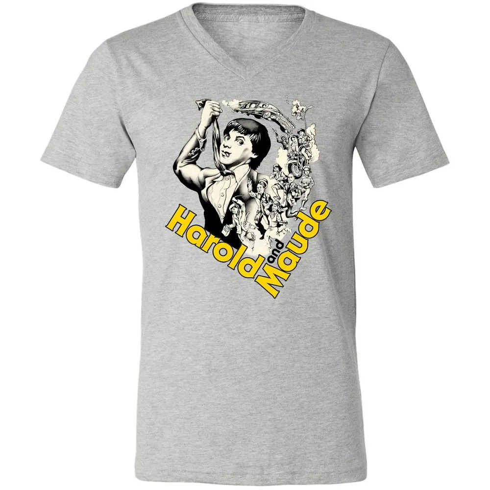 Unisex V-Neck T-Shirt - CB43KTH5 - Athletic Heather - 7
