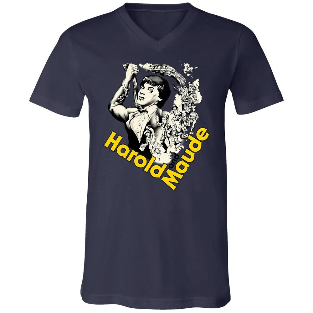 Unisex V-Neck T-Shirt - CB43KTH5 - Navy - 9