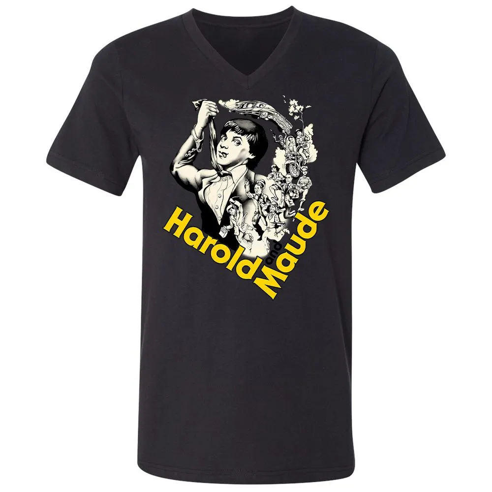 Unisex V-Neck T-Shirt - CB43KTH5 - Black - 16