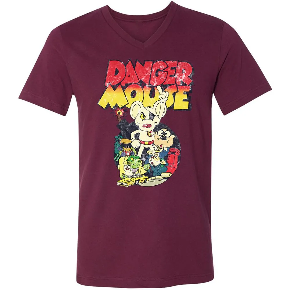 Unisex V-Neck T-Shirt - YG18CLHN - Maroon - 6