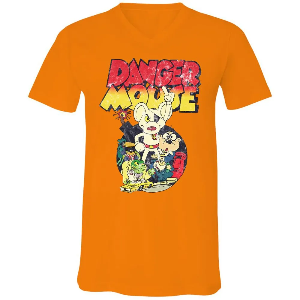 Unisex V-Neck T-Shirt - YG18CLHN - Orange - 11