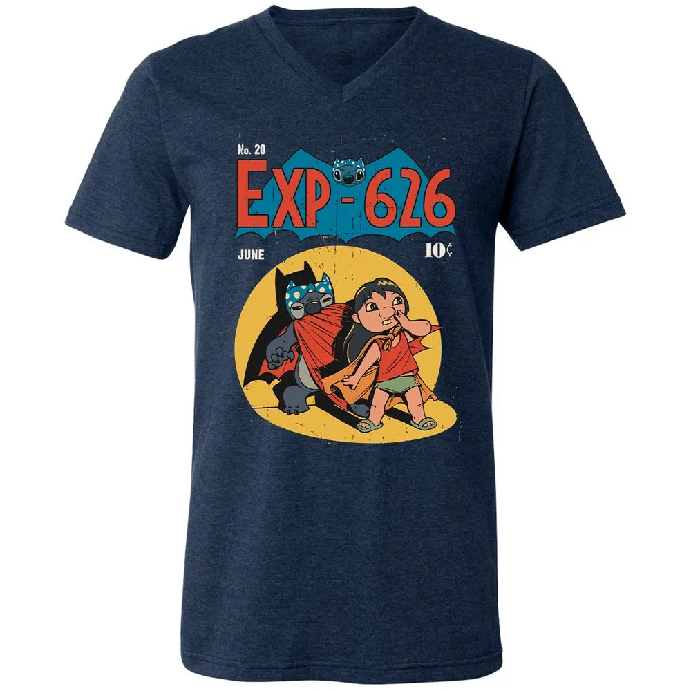 Unisex V-Neck T-Shirt - 37SG9NX4 - Heather Navy - 15