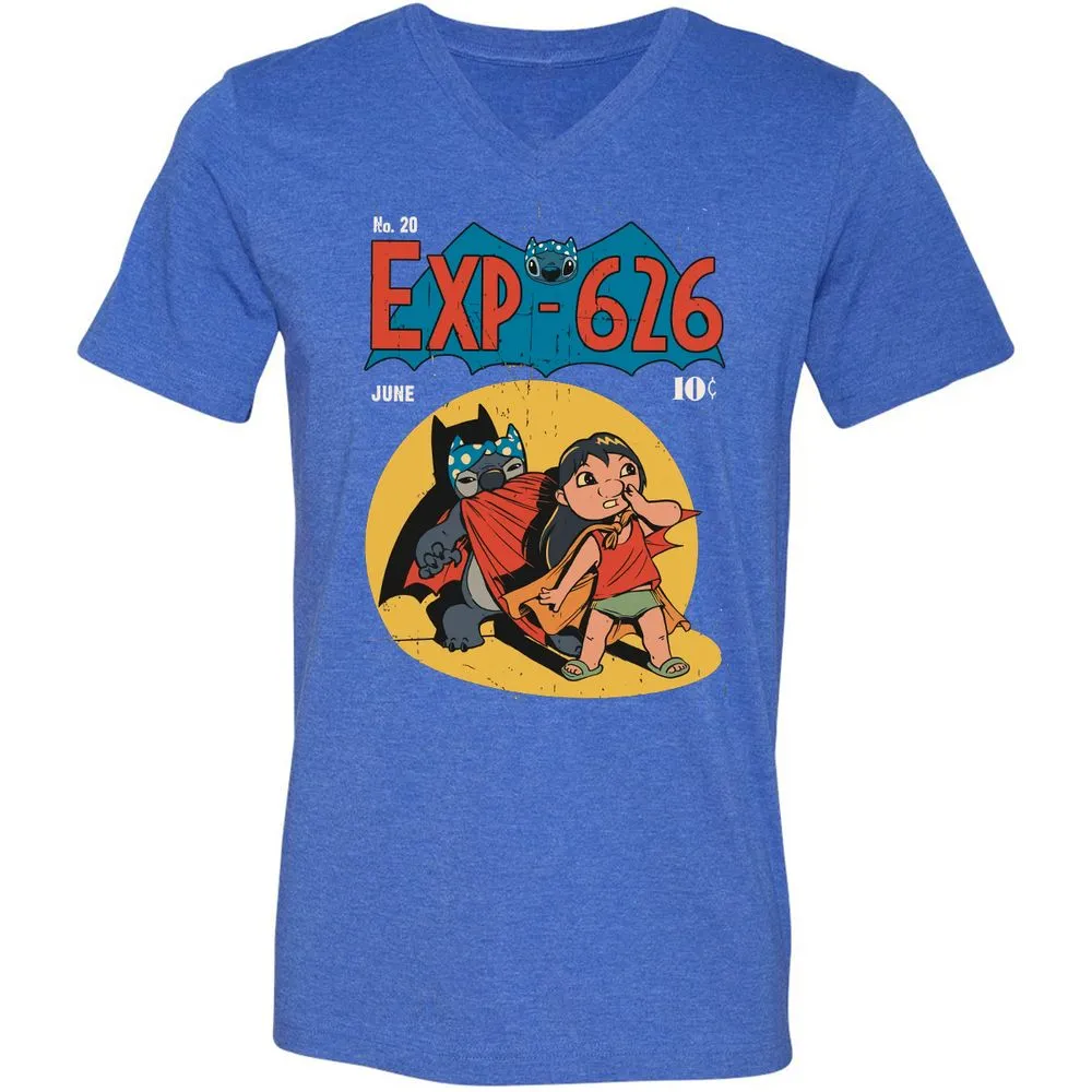 Unisex V-Neck T-Shirt - 37SG9NX4 - Heather True Royal - 14