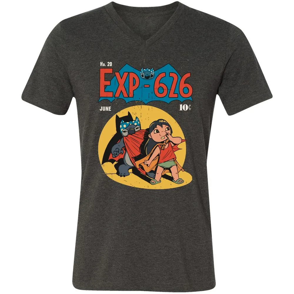 Unisex V-Neck T-Shirt - 37SG9NX4 - Dark Grey Heather - 8