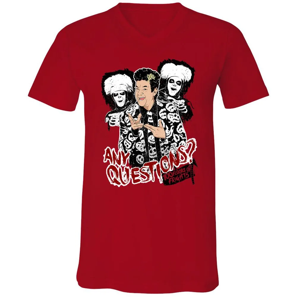 Unisex V-Neck T-Shirt - 64XGU8EA - Red - 3