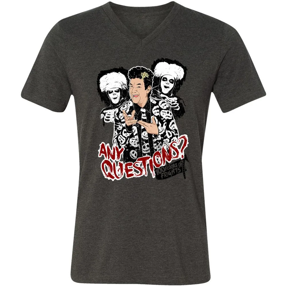 Unisex V-Neck T-Shirt - 64XGU8EA - Dark Grey Heather - 8
