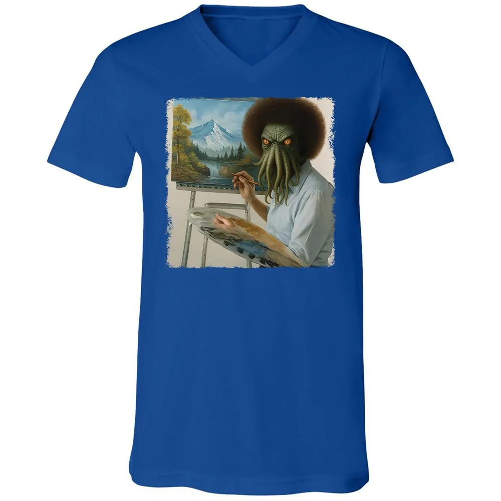 Unisex V-Neck T-Shirt - YK3GSC6U - True Royal - 4