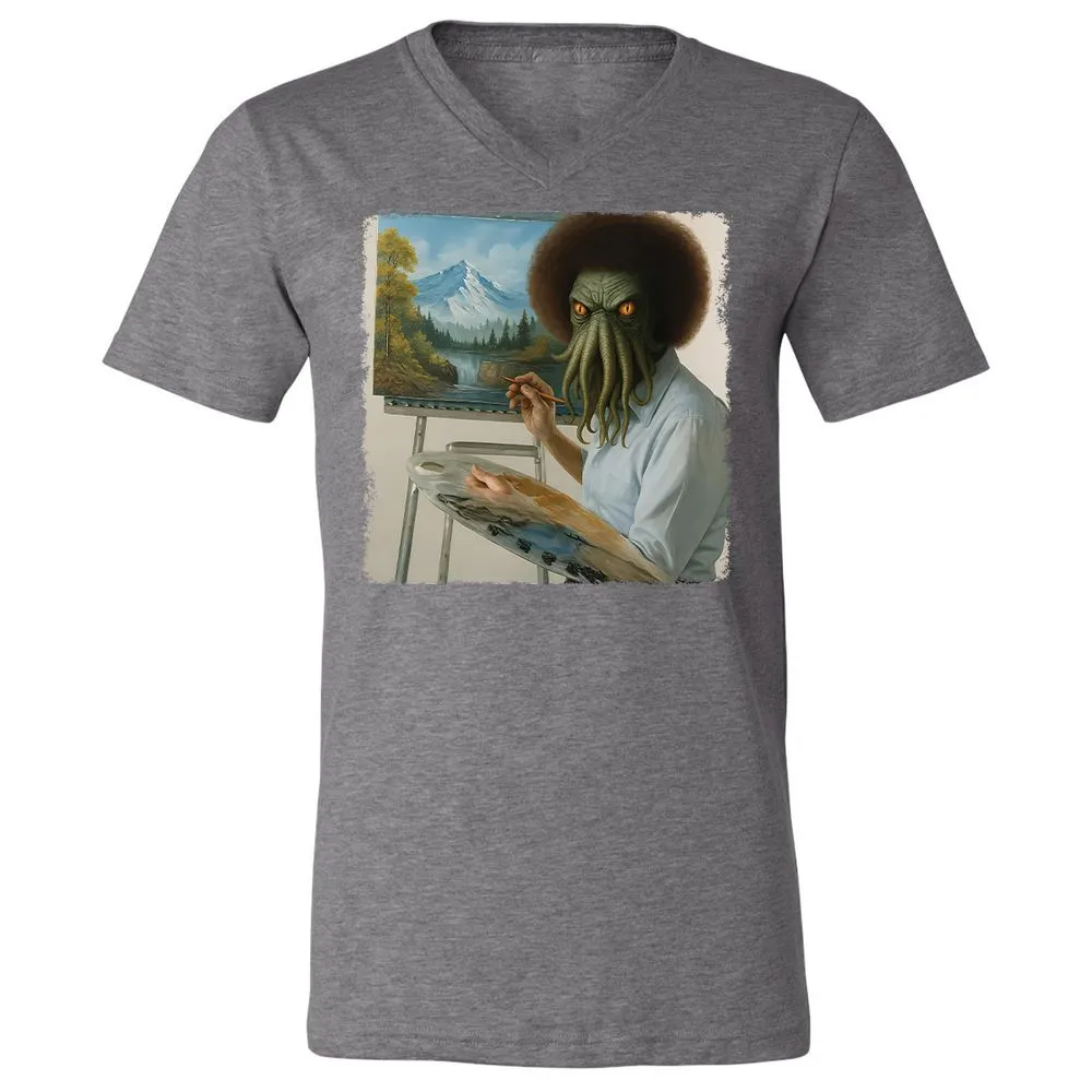 Unisex V-Neck T-Shirt - YK3GSC6U - Deep Heather - 13