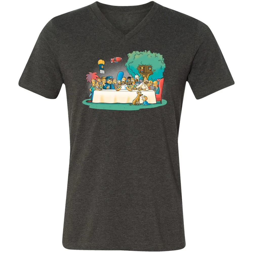 Unisex V-Neck T-Shirt - PPY3JAE6 - Dark Grey Heather - 8