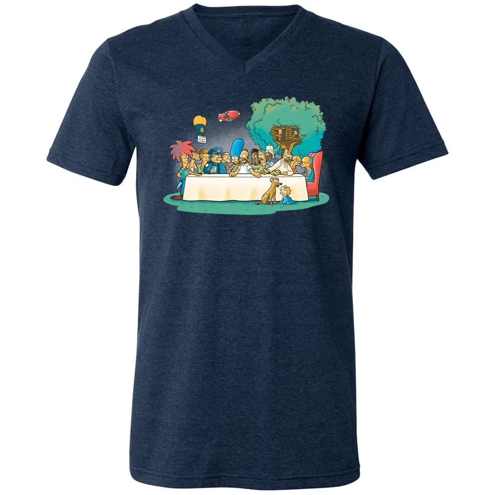 Unisex V-Neck T-Shirt - PPY3JAE6 - Heather Navy - 15