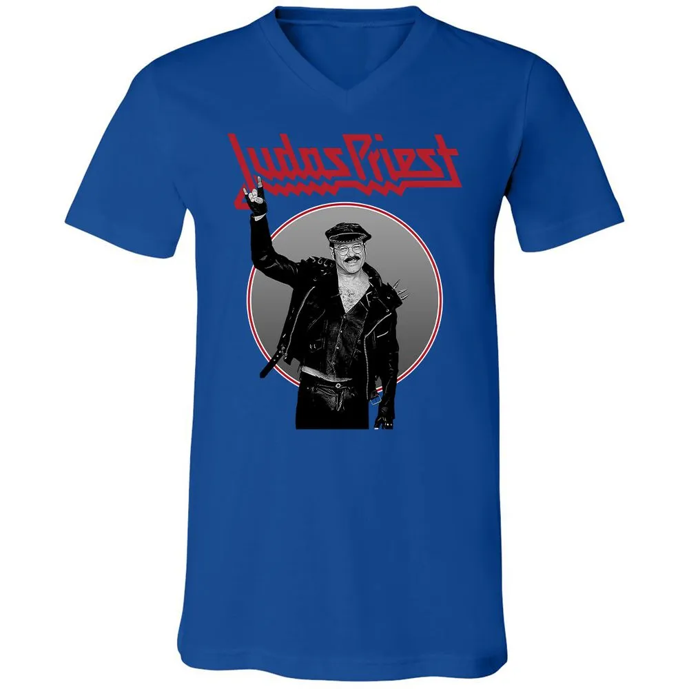Unisex V-Neck T-Shirt - RYYBX5L7 - True Royal - 4