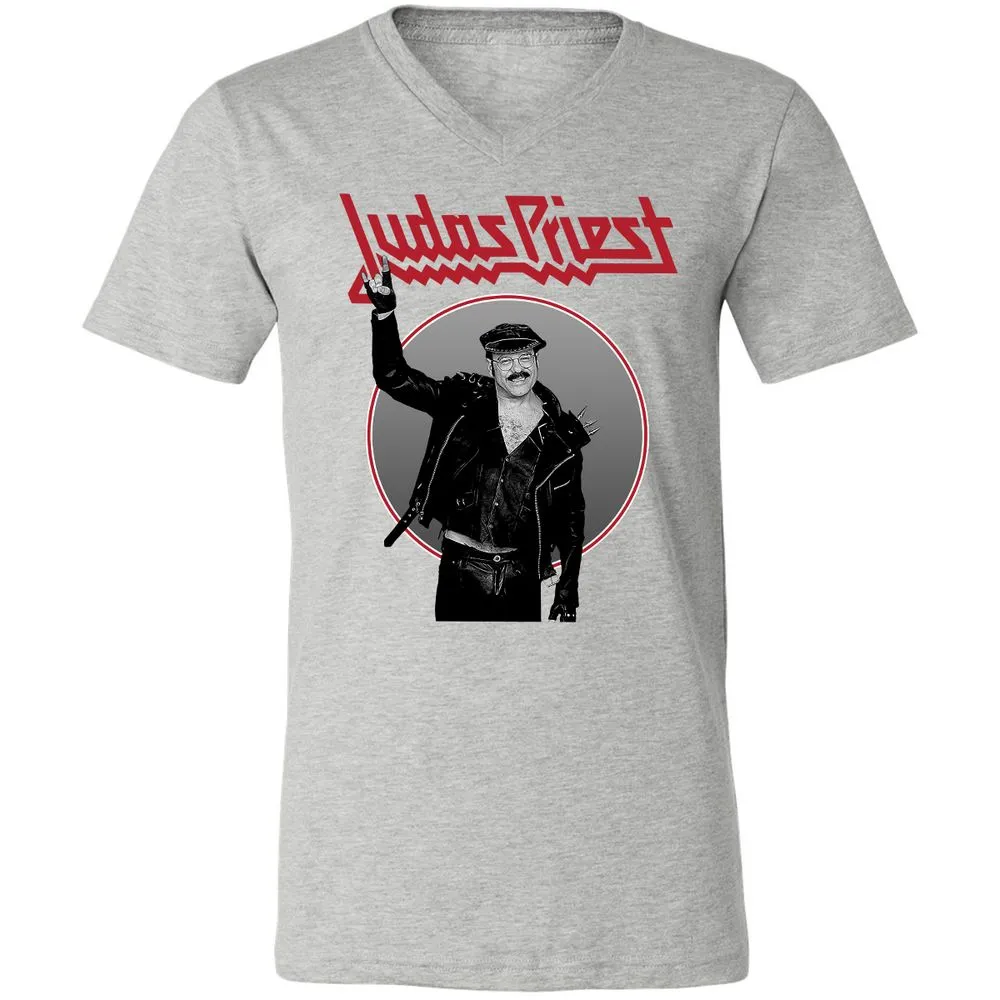 Unisex V-Neck T-Shirt - RYYBX5L7 - Athletic Heather - 7