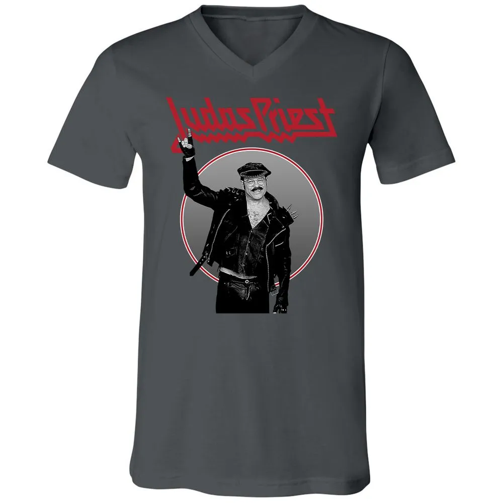 Unisex V-Neck T-Shirt - RYYBX5L7 - Asphalt - 12