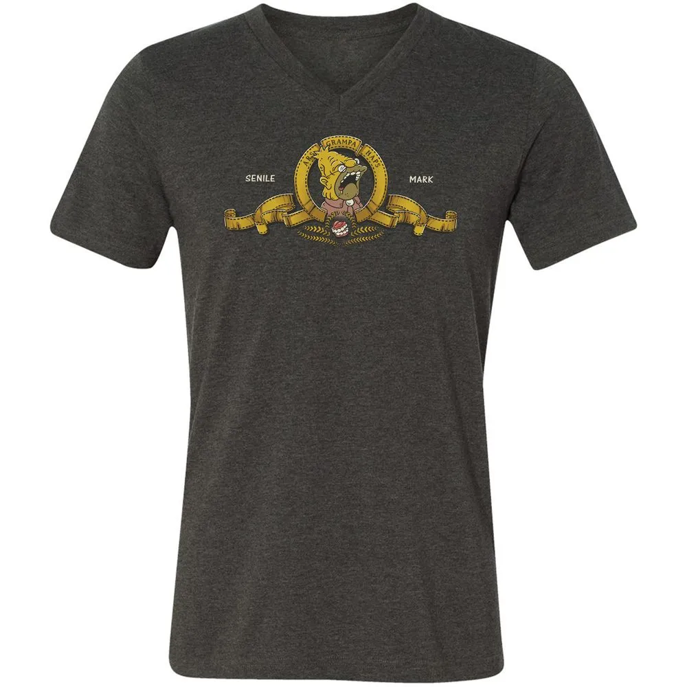 Unisex V-Neck T-Shirt - 25UAP1FJ - Dark Grey Heather - 8