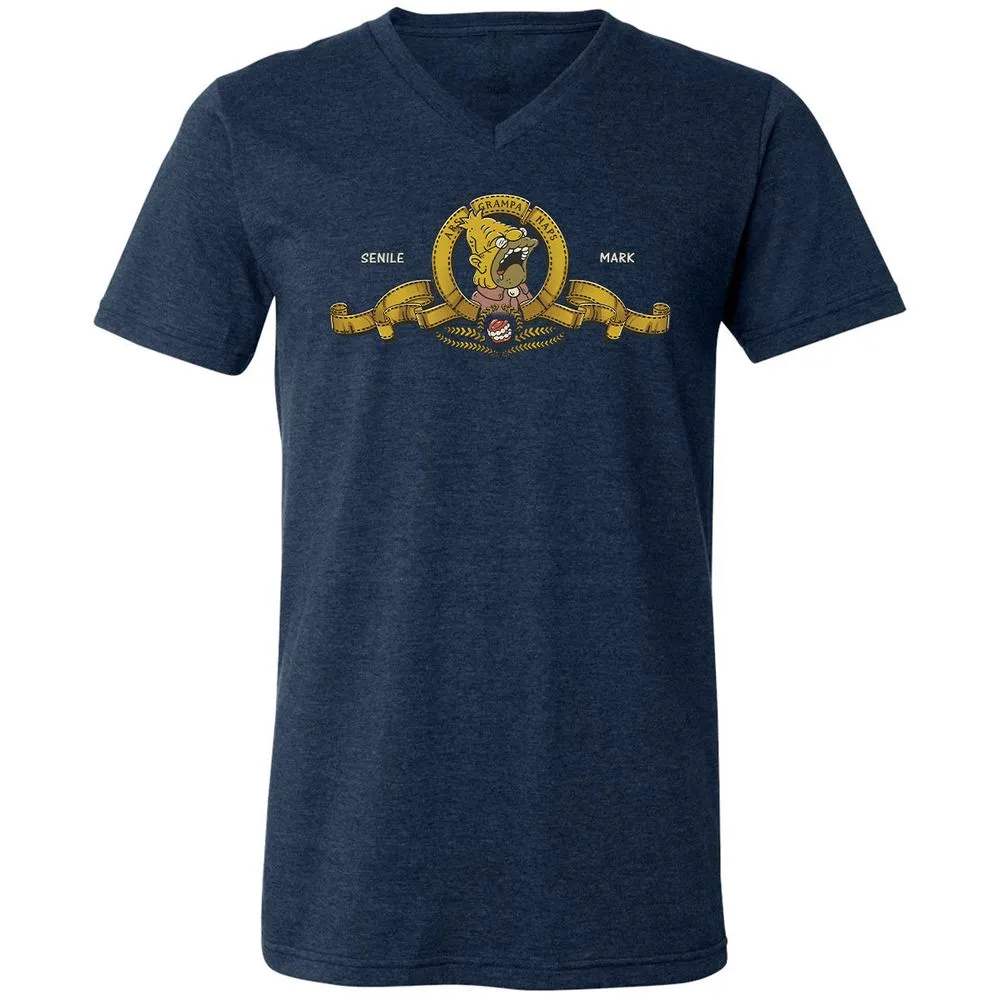 Unisex V-Neck T-Shirt - 25UAP1FJ - Heather Navy - 15